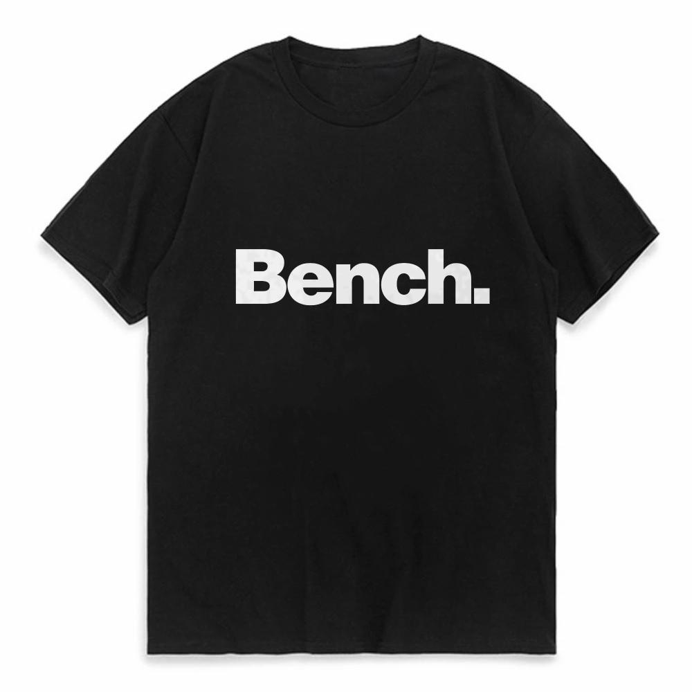 Mens Summer Cotton High Quality Fashionable Casual Sports Loose Bench Printed Round Neck Short Sleeve Tshirt Top