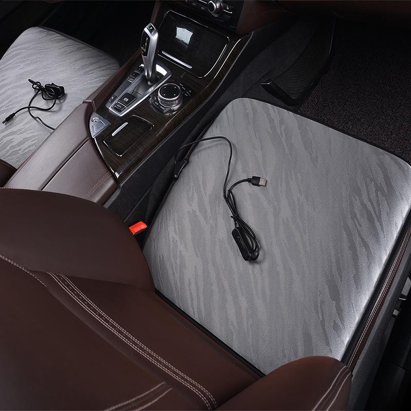 USB Heated Car Seat Cushion - Compact and Portable 5V Pad for Home, Office, or Car Use