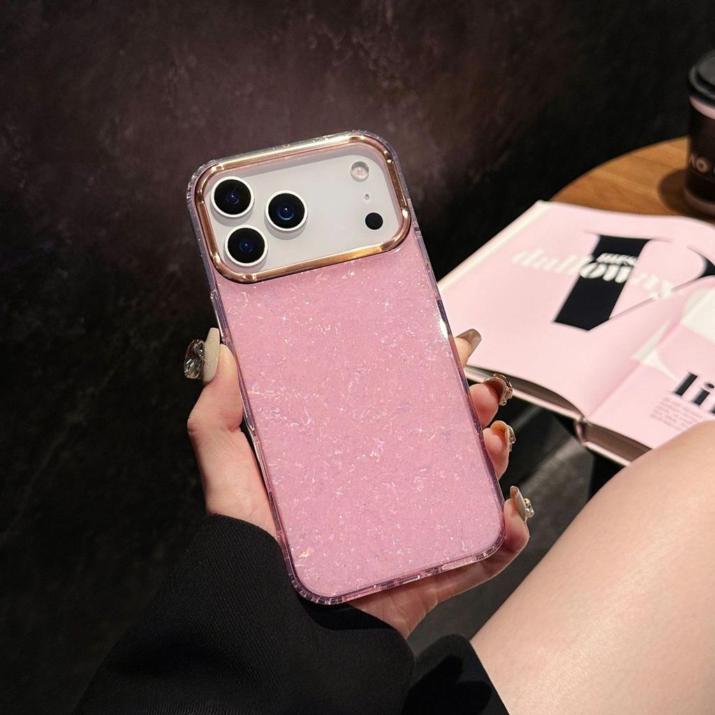 Xingbei Series Is Suitable for iPhone17Pro Shell Pattern Mobile Phone Case Fine Flash Apple 14 Lens Anti-drop Protective Case