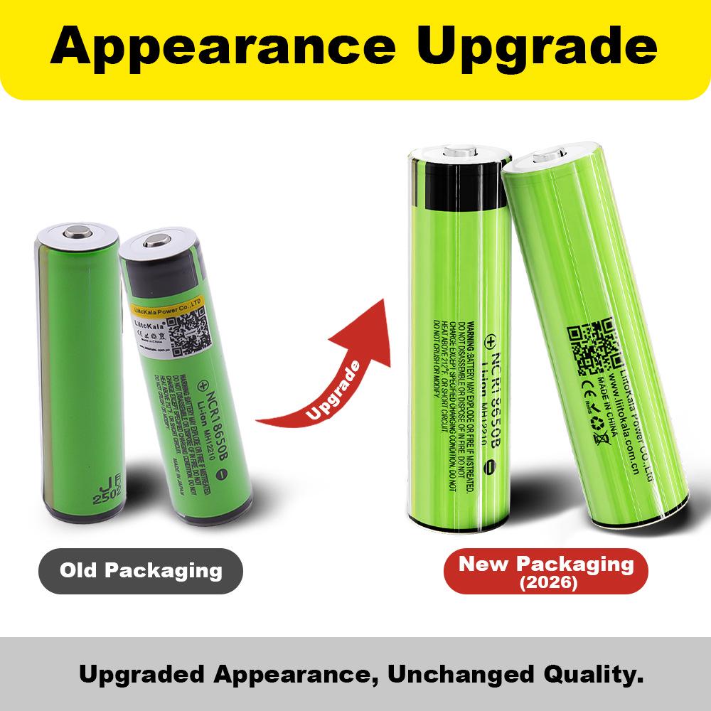 Liitokala 34B-PCB 18650 3400mAh Lithium Battery for High-Brightness Flashlights