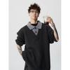 Vintage Style Men's Lapel Sweater: Patchwork Knitwear Pullover for Spring/Autumn