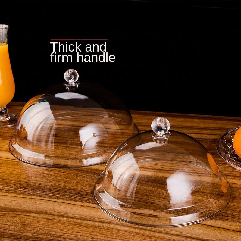 PC Acrylic Transparent Food Cover Dust Cover Circle Plastic Vegetable Cover Cake Cover Fruit Bowl Cover Snack Cover Can Gai