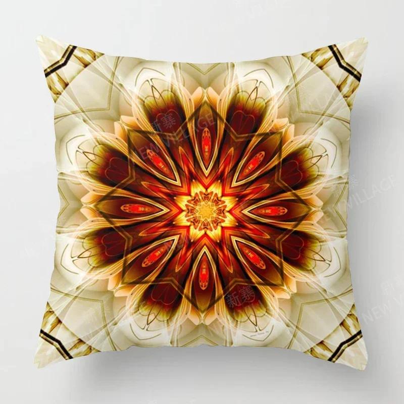 Fall Home Decor Autumn Living Room Throw Pillow Cover Sofa Boho Cushion Cover Mandala