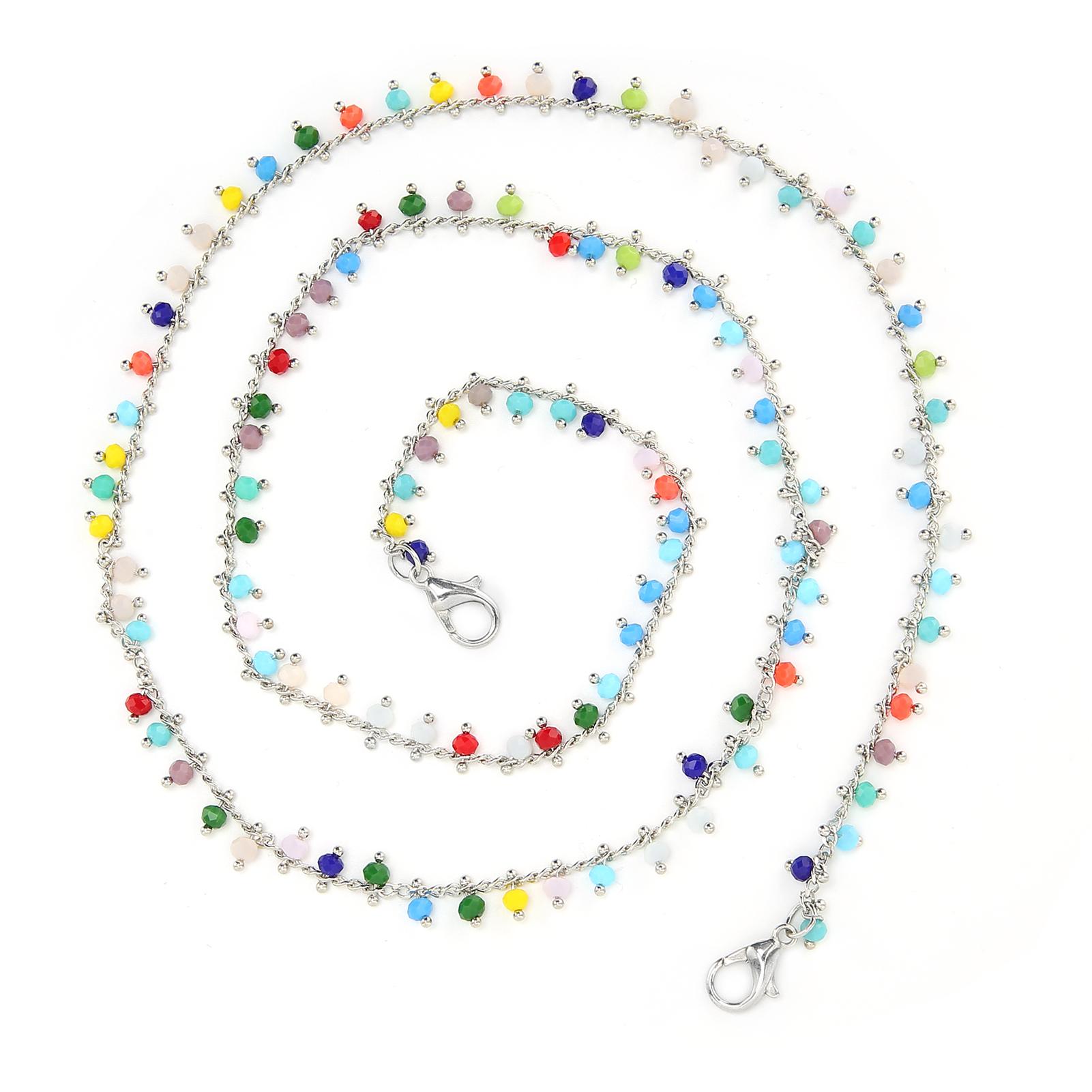 

Ланцюжок-шнурок Намисто Ремінець Барвистий Бісерний Шнурок Тримач для Маски для Обличчя Ремінець для Окулярів