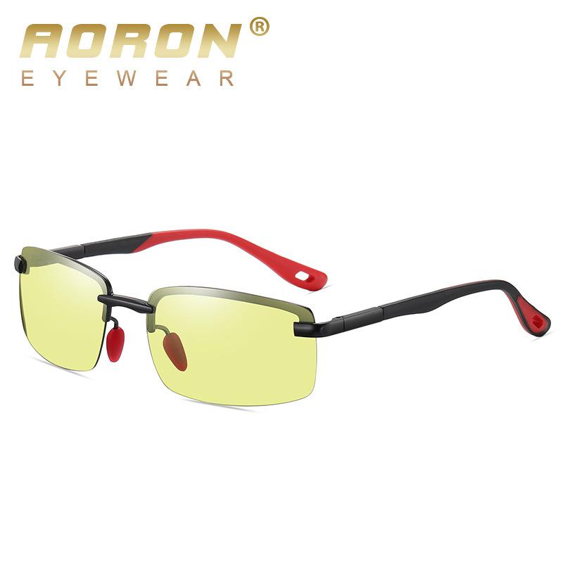 aoron Men's Driving Sunglasses Metal Polarized UV Protection Sunglasses