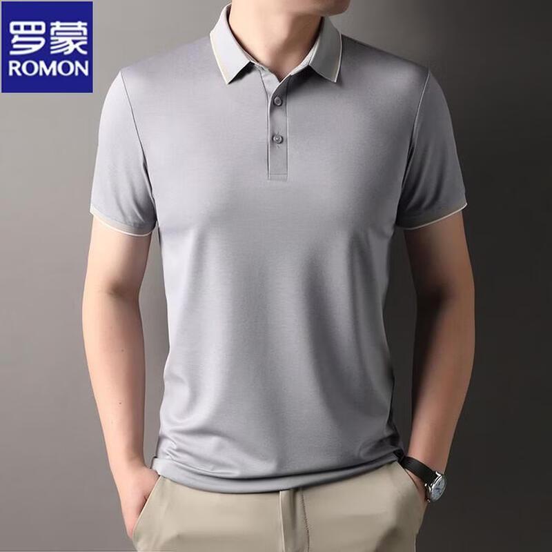 Мужская охлаждающая рубашка-поло ROMON с коротким рукавом в стиле business casual 2XL