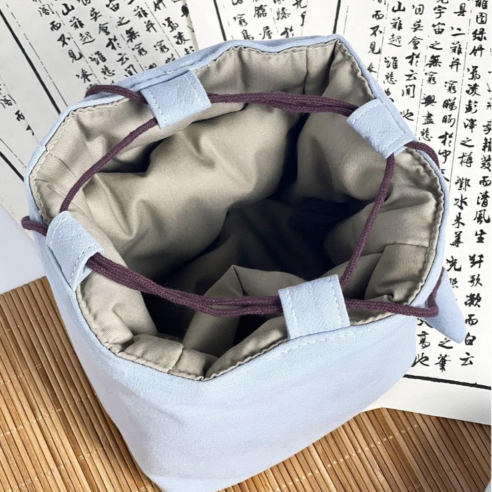 Tea Ceremony Accessories Tea Set Organizer Bag Embroidered Teaware Storage Bag Retro Handbag  Purse
