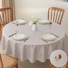 Solid Color Circular Tablecloth Waterproof Oil Proof Dustproof Dining Table Decoration Hotel Restaurant Tablecloth Cover Cloth