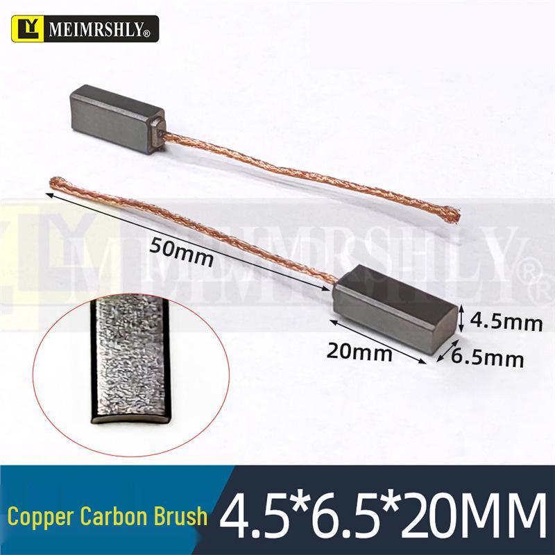 Compatible Carbon Brushes for Valeo, Remy, Jenory, Hanla Alternators - 4.5x6.5x17 mm, High Wear Resistance