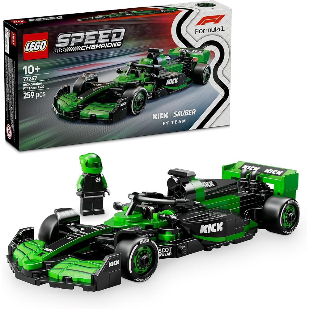 

LEGO Speed Champions KICK Sauber F1 Team C44 Race Car Toy Building Blocks for Kids Ages 10-12