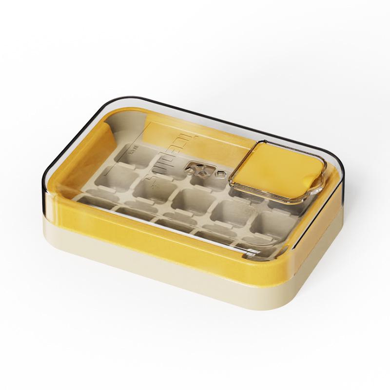 Food-Grade Ice Cube Tray with Lid: Homemade Ice Storage Box for Freezer
