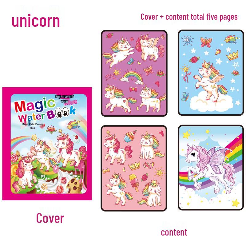 Children's Reusable Magic Water Painting Book: Educational Drawing & Coloring Set