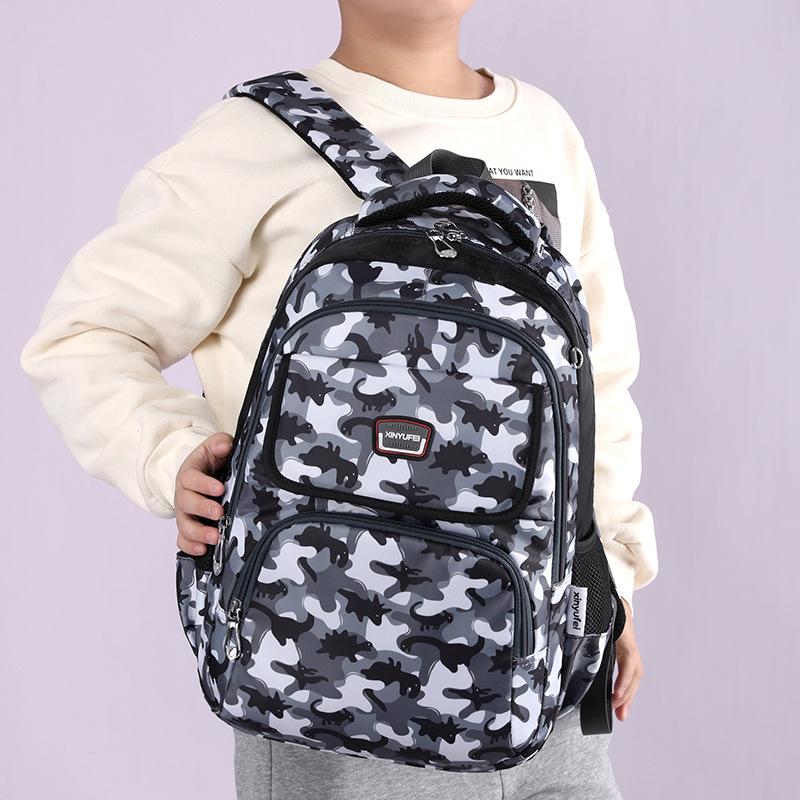 Boys backpack multi-compartment large-capacity schoolbag, primary school students, junior high school, high school burden reduction backpack