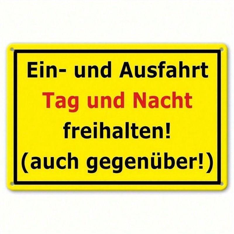 Caution Sign Metal Plate 20x30cm Entrance Exit Warning Sticker