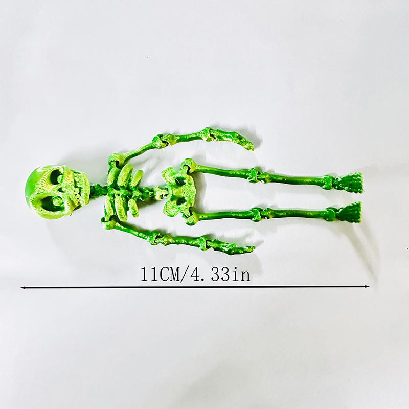3D Printed Magnetic Skeleton Coloful Realistic Movable Skeleton Magnet For Fridge Articulated Magnetic Refrigerator Sticker