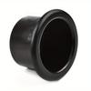 2 soportes de plástico negro para vasos de agua y bebidas, soporte de cenicero empotrado, accesorios universales para autocaravanas, coches, barcos, remolques.