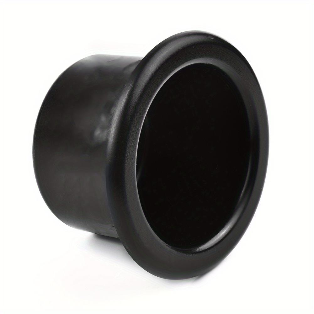 2 soportes de plástico negro para vasos de agua y bebidas, soporte de cenicero empotrado, accesorios universales para autocaravanas, coches, barcos, remolques.