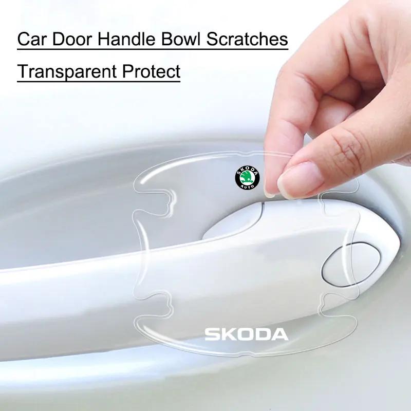 Car Sticker Car Door Anti-collision Strip Door Handle Protection Strip For Skoda Octavia Fabia Kamiq Kapoq Kodiaq Rapid SCALA Su NL6