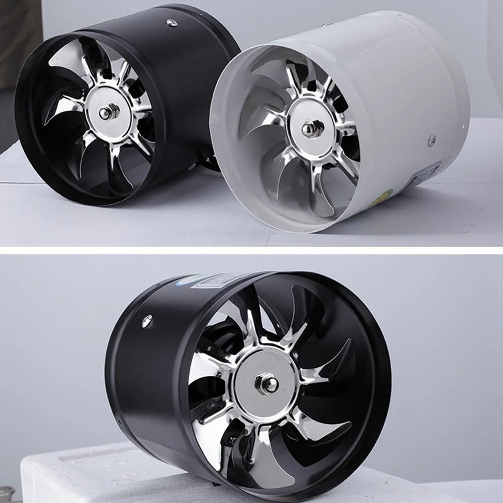Axial Pipe Metal Blower Bathroom Fan Channel Pipe Fan 500m³/h Channel Duct Extractor Insert Exhaust Fan