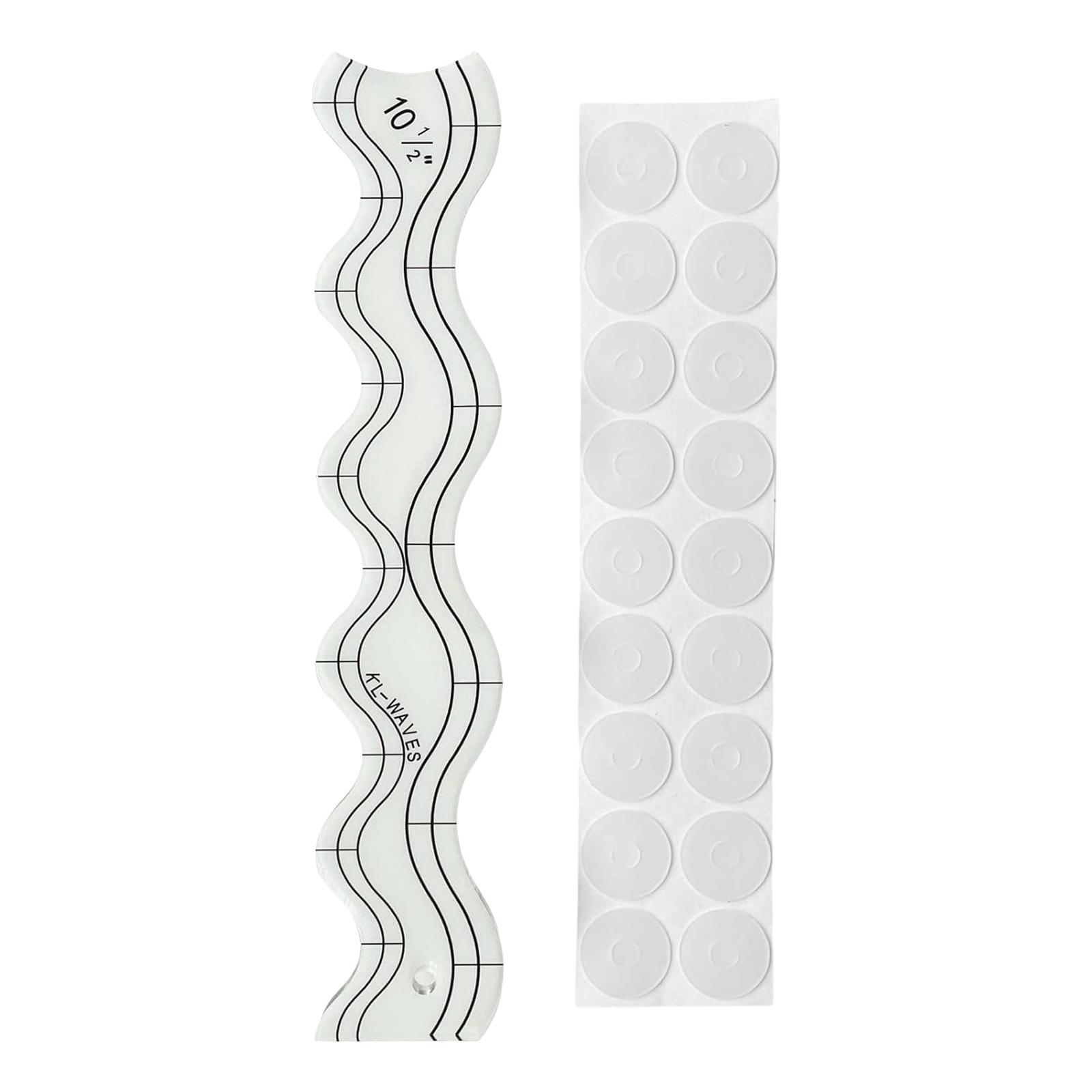 4Inch Acrylic Quilting Rulers Wavy Quilting Templates for Sewing Quilters Rulers Wavy Quilting Templates for Patchwork 1