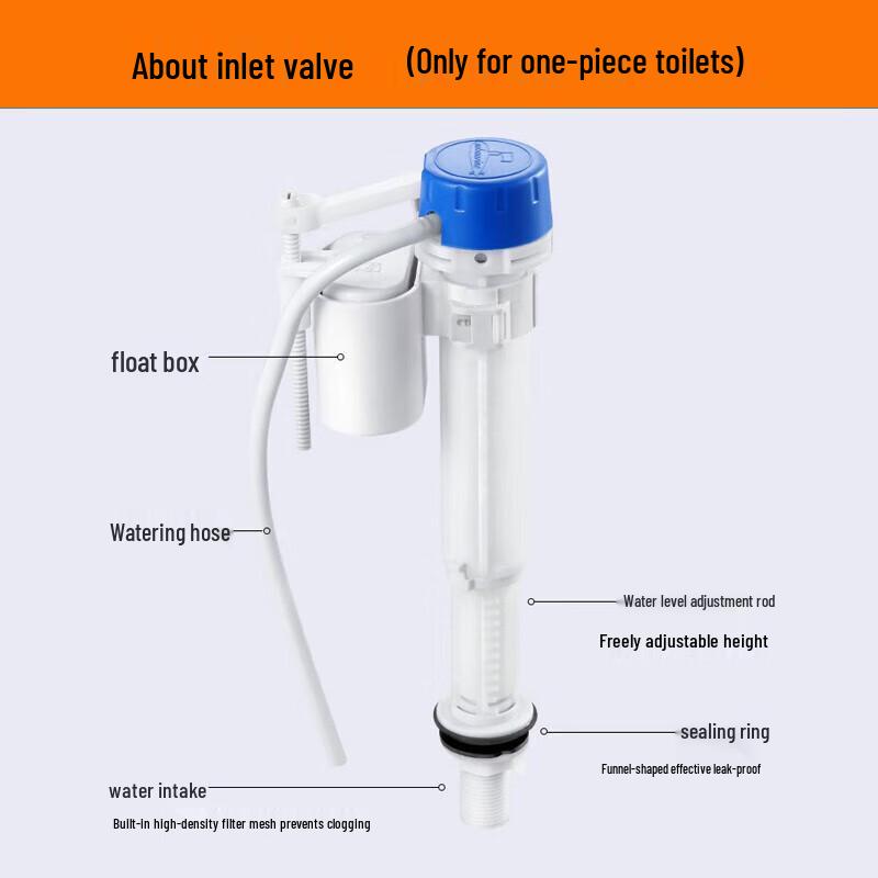 Jingshi MS2 Universal Toilet Tank Fill and Flush Valve Set