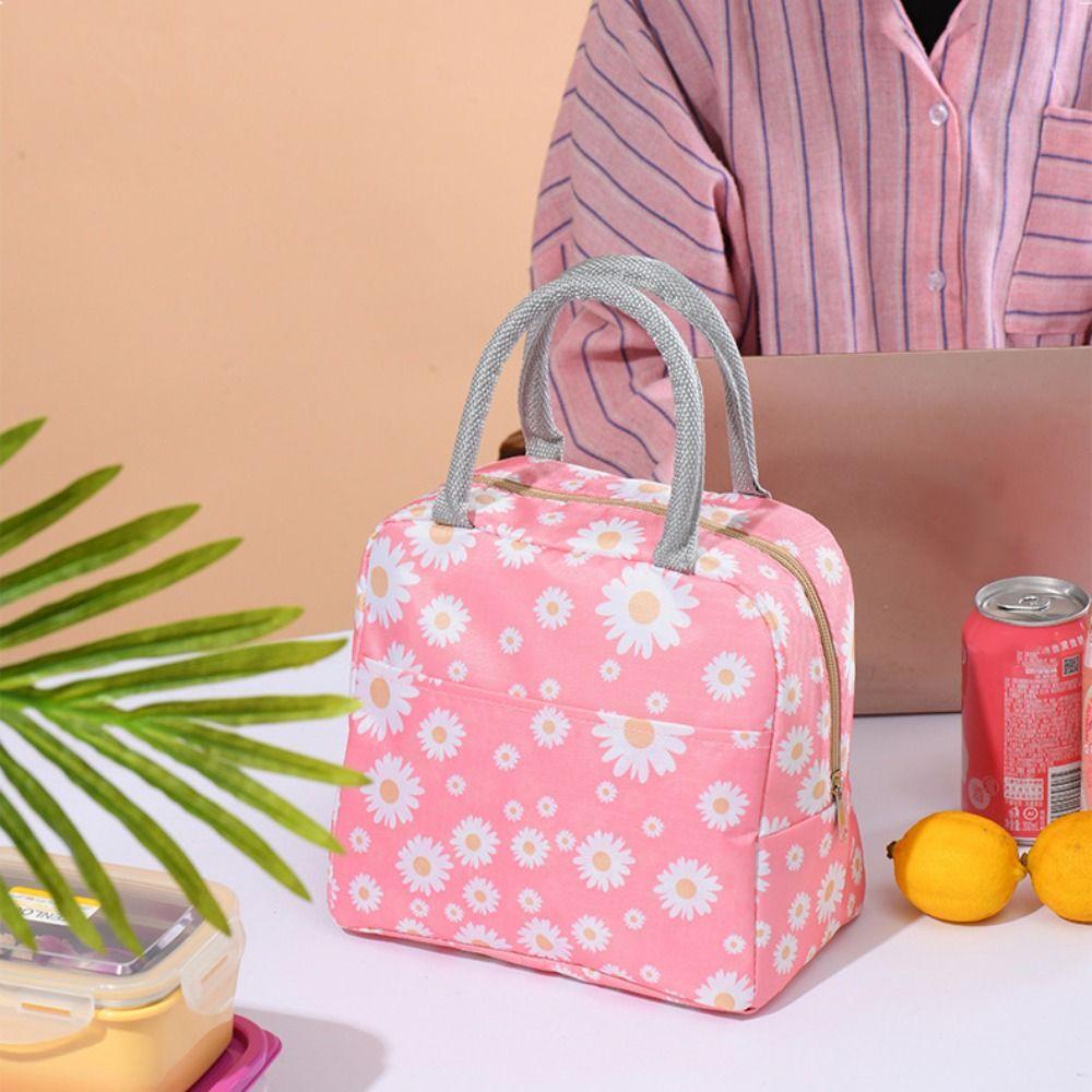 For Men For Student Dinner Container Daisy Lunch Bag Picnic Pouch Thermal Cooler Bag Large Capacity