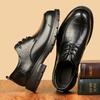 Autumn Business Formal Leather Shoes Man British-style Embossed Lace-up Fashionable Wedding Shoes Men New Designer Casual Shoe