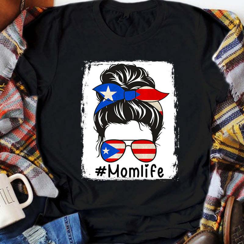 

Футболка женская MAMA Life с коротким рукавом и принтом английских букв 2025 года XS