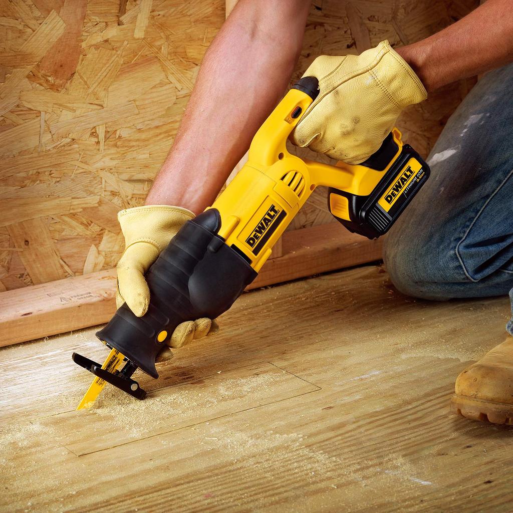 DeWalt Cordless Reciprocating Power Cutting Brushless Free 4Ah Battery Chargers DCS380M2 (DEWALT) Saw, Tool, Tool, Motor, Angle, 4-Way Clamp, 18V, (2