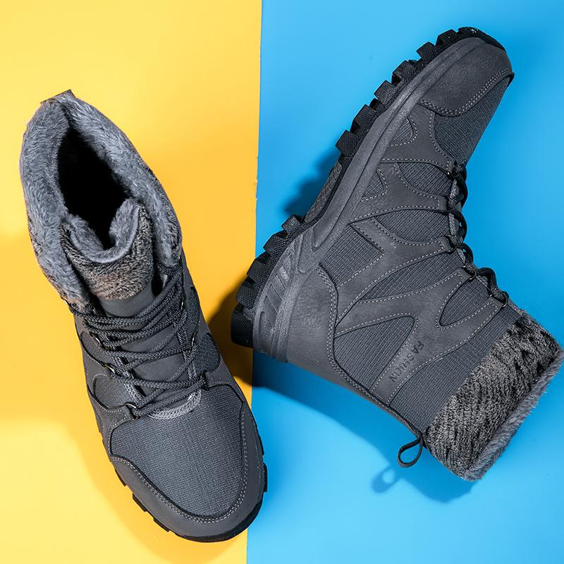 

Мужские зимние ботинки для снега, супер теплые женские походные ботинки, высококачественные мужские кроссовки для активного отдыха, женские зимние ботинки 46 серый