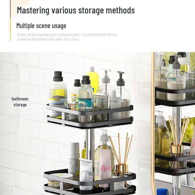 Rotating Square 3-Tier Kitchen Spice Organizer