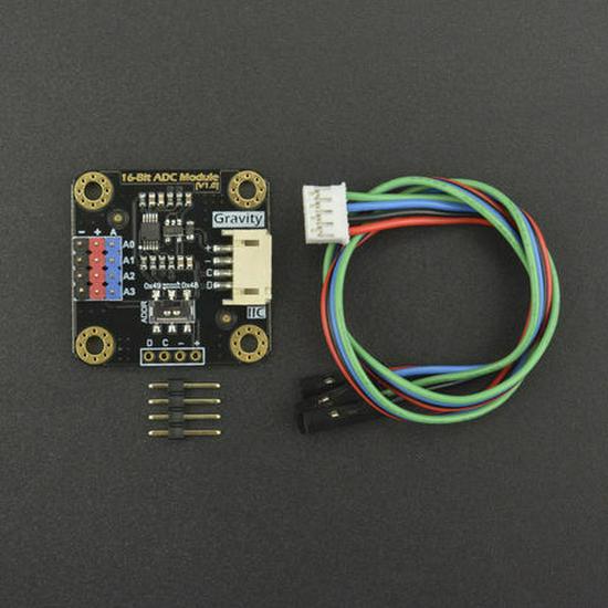 Gravity: 16-bit ADC Module (0-VCC, I2C, Arduino/Raspberry Pi Compatible)