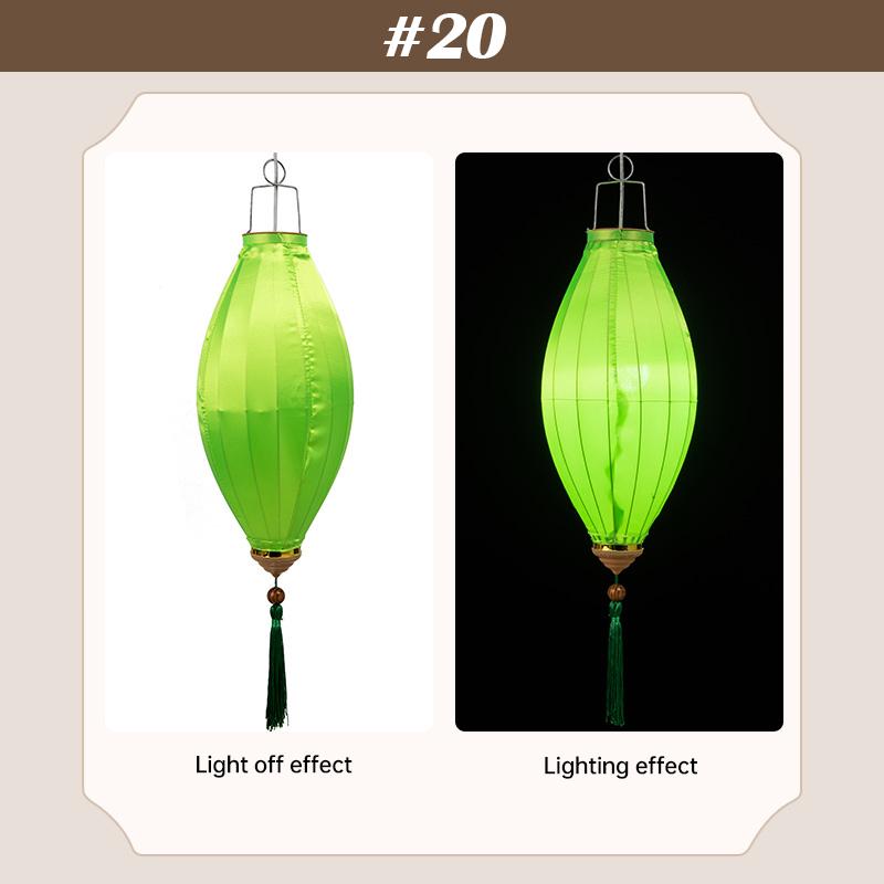 14 inch Traditional Lantern Party Outdoor Silk Lantern Chinese Vietnam Mid Autumn Spring Festival New Year Decor Ornaments