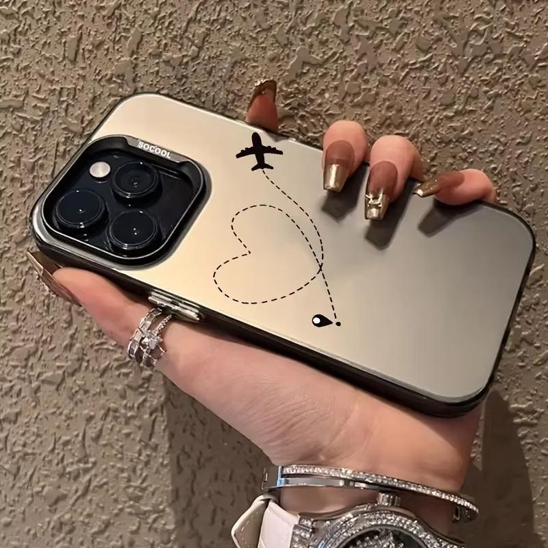 Line Heart Airplane Phone Case for Samsung Galaxy S25 S24 Ultra S23 S22 S21 FE Plus S20FE A34 A35 A55 A53 A54 A55 Cover