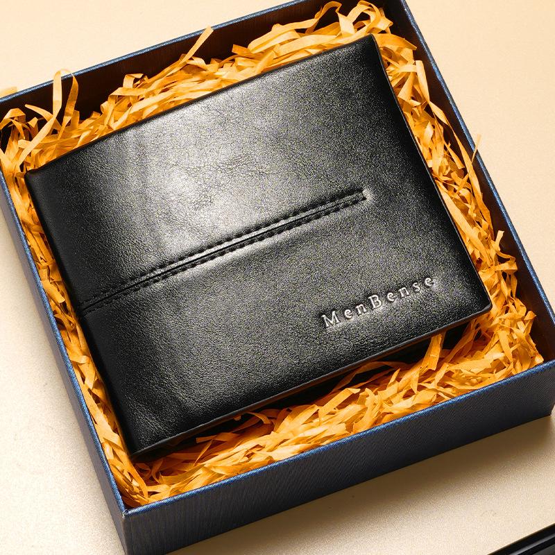 New Men'S Wallet Men'S Short Wallet Fashion Youth Wallet Large Capacity Durable Wallet New