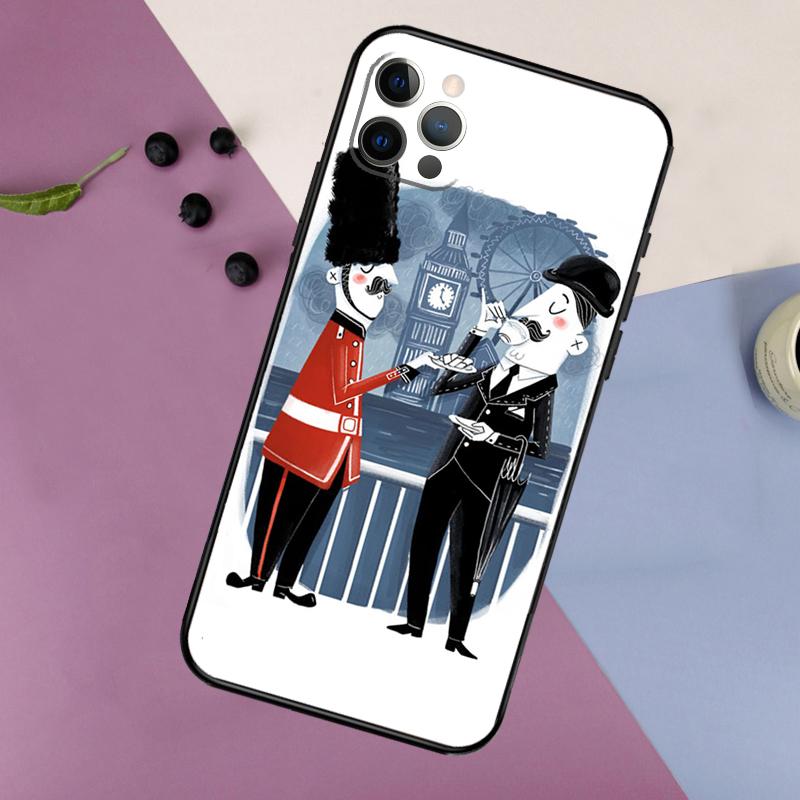 London Red Bus Big Ben Phone Case For iPhone 17 16 15 14 11 12 13 Pro Max Plus 12 13 mini 16e 17 Air Bumper Cover