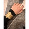 Fashion Retro Exaggerated Metal Wide Brushed Bracelet Women's Niche Temperament Bracelet 2025 Fall and Winter Sweater Accessories