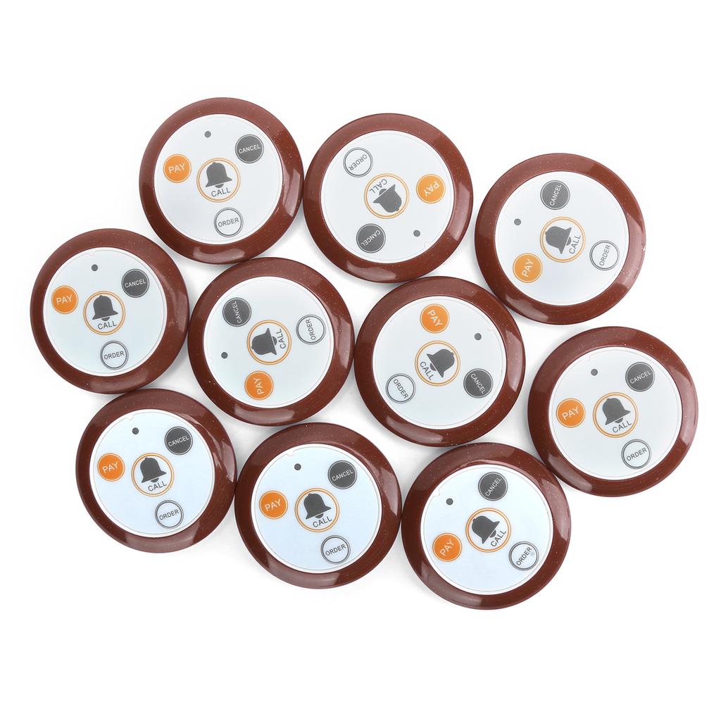 Sistem de apelare pager wireless cu 10 bucăți pentru servirea meselor în restaurant SUC04 433.92MHz DC6V