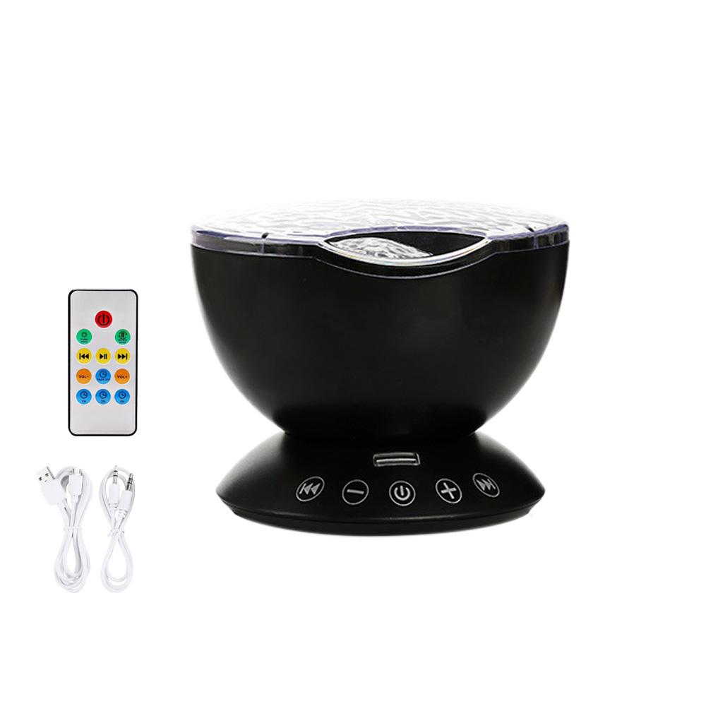 Projektor fal oceanicznych Lampka nocna LED z pilotem USB 7 trybów Kolorowe karty TF Odtwarzacz muzyczny Głośnik Home Decor