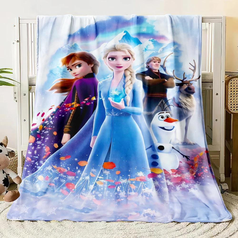 Cartoon Frozen soft Blankets blankets fluffy flannel thin Blanket Picnic Sofa Family Bedroom Children's Room custom blanket