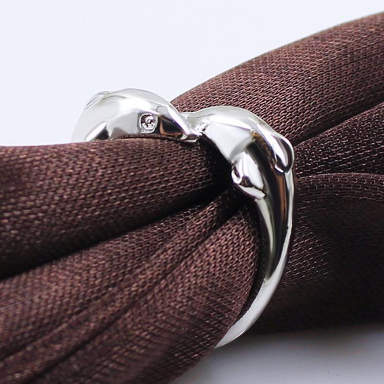 925 Sterling Silver Dolphin Adjustable Ring for Women - Japanese Korean Style