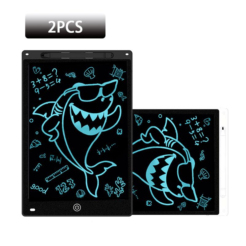 2 Pieces of 10 Inch LCD Writing Board Drawing Board Childrens Graffiti Drawing Board Handwriting Blackboard Childrens Toy