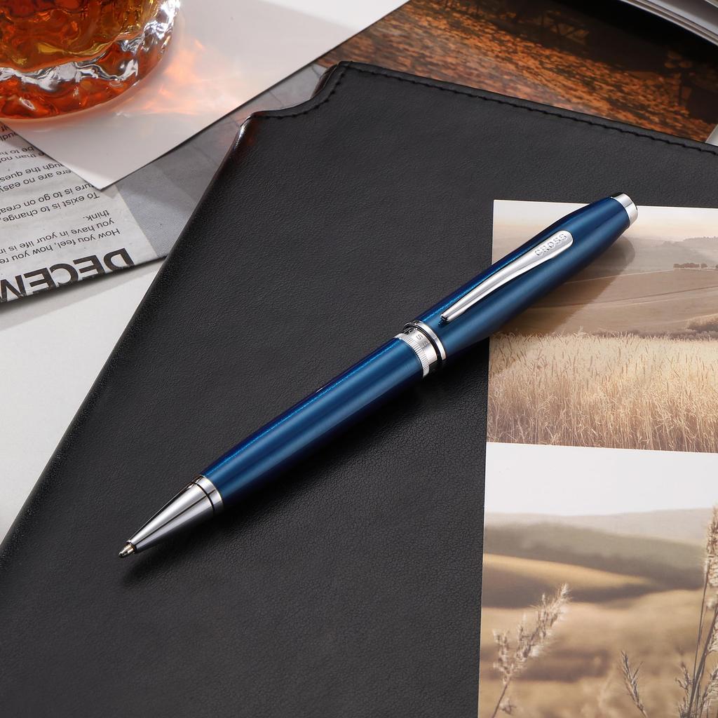 Cross FOUNDRY Blue Lacquer Ballpoint Pen NAT0812-5