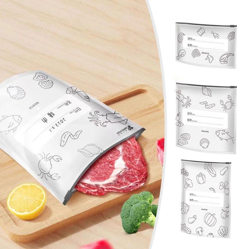 10Pcs/Bag Aluminum Foil Food Bag Leakproof Kitchen Fresh Bag New Freezer Stand Up Bag