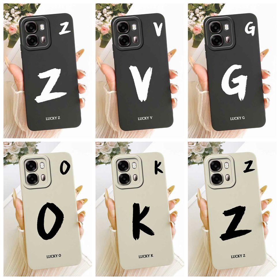 For Oppo A6s 5G CPH2789 Case Fashion Lucky Letters A-Z Silicone Back Cover For Oppo A 6s A6S 5G 6.75" Phone Cases Bumper Fundas