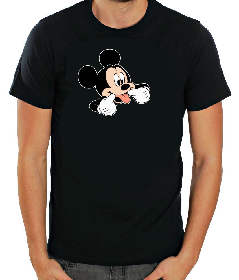 Mickey Mouse sarcasm Short Sleeve White T Shirt Men G080 4XL
