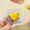 1 Stück Herz-Kontaktlinsenbehälter, durchsichtiger Farbbehälter für die Augenpflege, Kontaktlinsenbehälter für Frauen für unterwegs, Mini-Kontaktlinsenbehälter