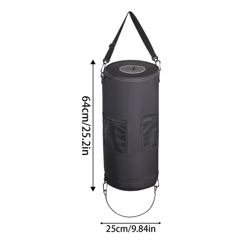 Boat Garbage Can Portable Pontoon Boat Trash Bag Foldable Marine Garbage Holder For Boating Car Interior RV Camping Outdoors