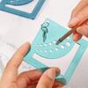 Knitting Needle Gauge Ruler with Carabiner Clip Keyring Crochet Yarns Knitting Gauge Knitting Needle Measuring Tool