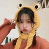 Warm Knitted  Frog Hat Knitted Warm Hat Cap Gift Idea Women  Beanie Hat  Costume Accessory